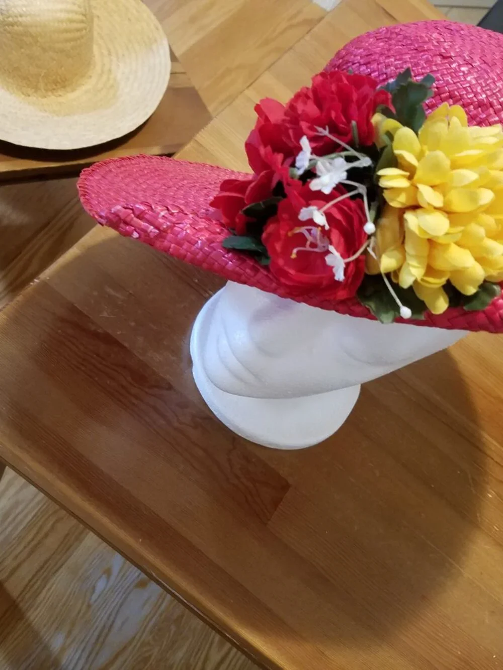 A beautiful summer hat made of natural straw!